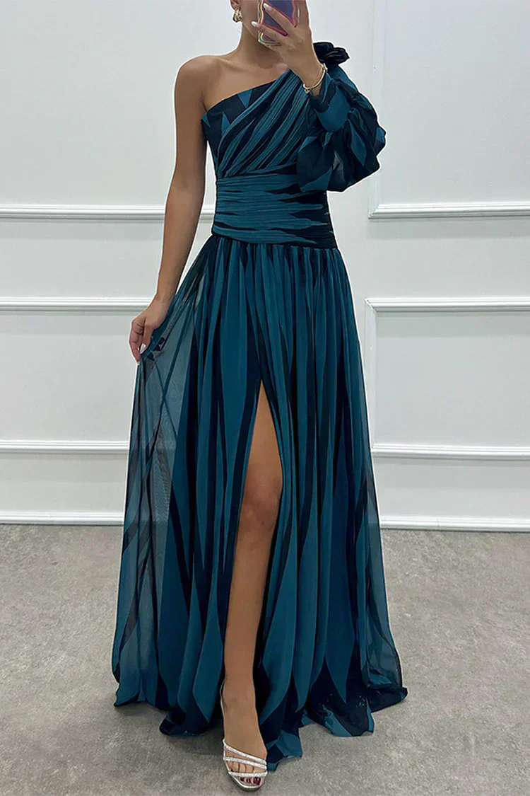 Antonella - Vestido Largo Elegante De Un Solo Hombro