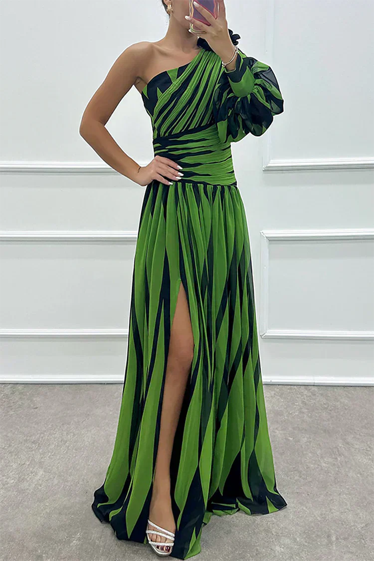 Antonella - Vestido Largo Elegante De Un Solo Hombro