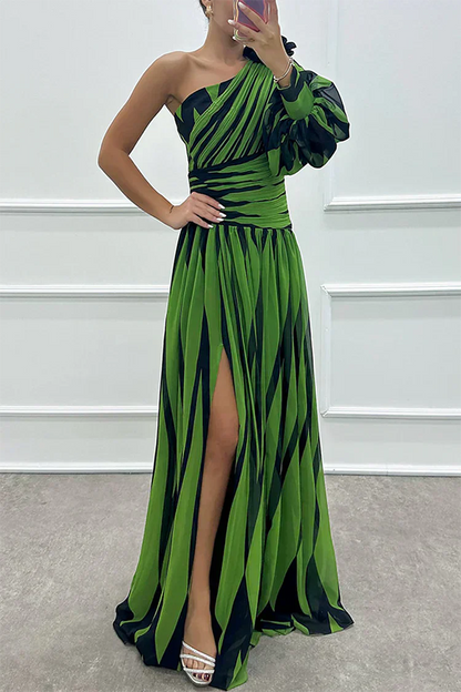 Antonella - Vestido Largo Elegante De Un Solo Hombro