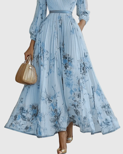 Paola - Vestido Maxi Plisado Elegante