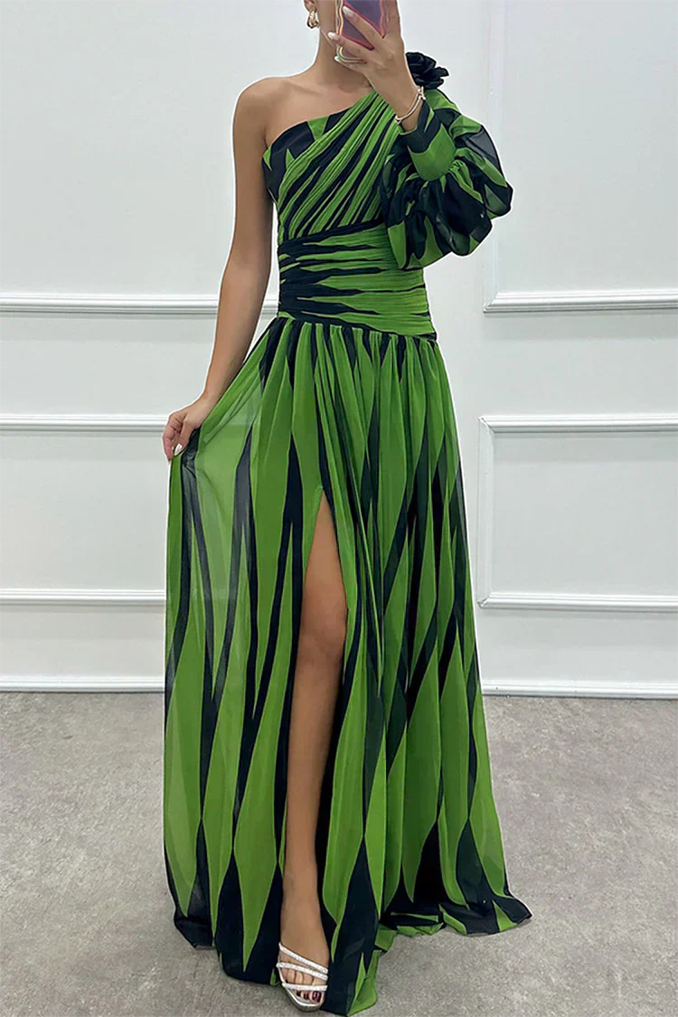 Antonella - Vestido Largo Elegante De Un Solo Hombro