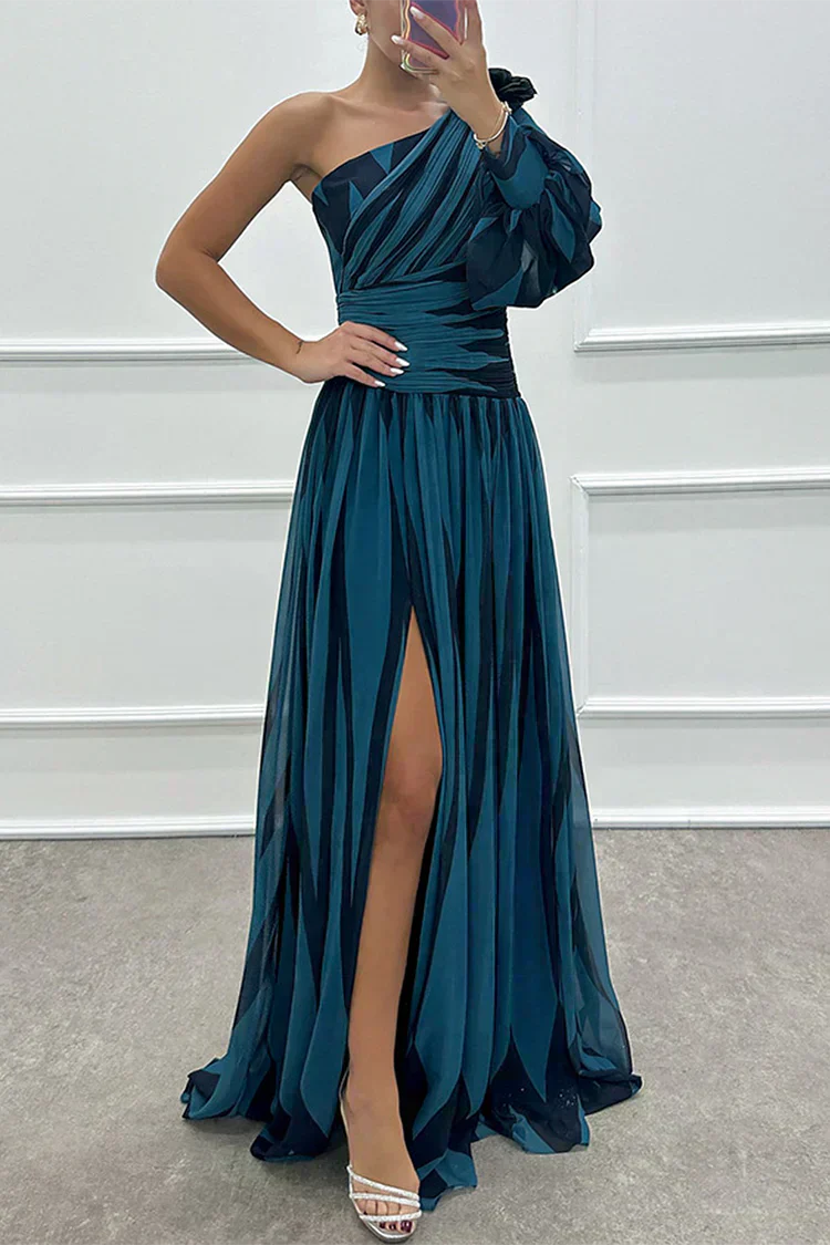 Antonella - Vestido Largo Elegante De Un Solo Hombro