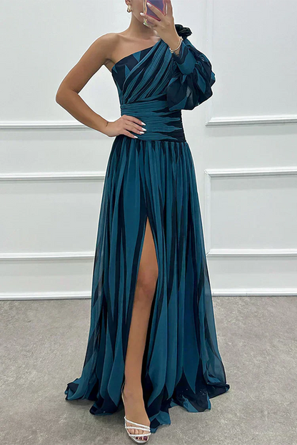 Antonella - Vestido Largo Elegante De Un Solo Hombro