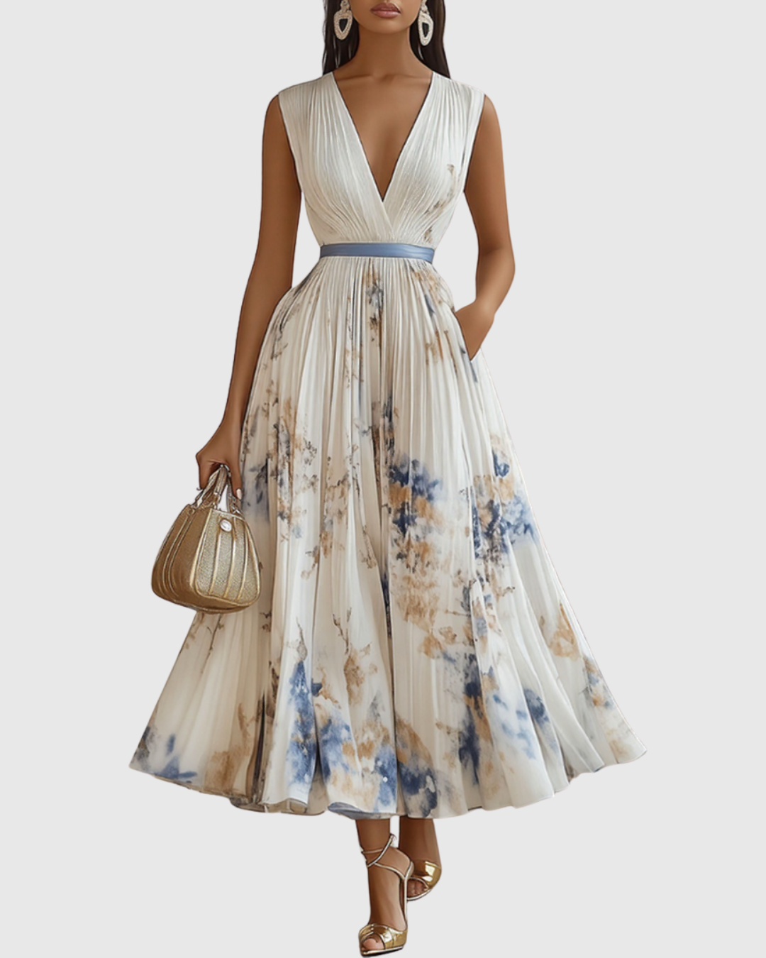 Giulia - Elegante Vestido Maxi Plisado