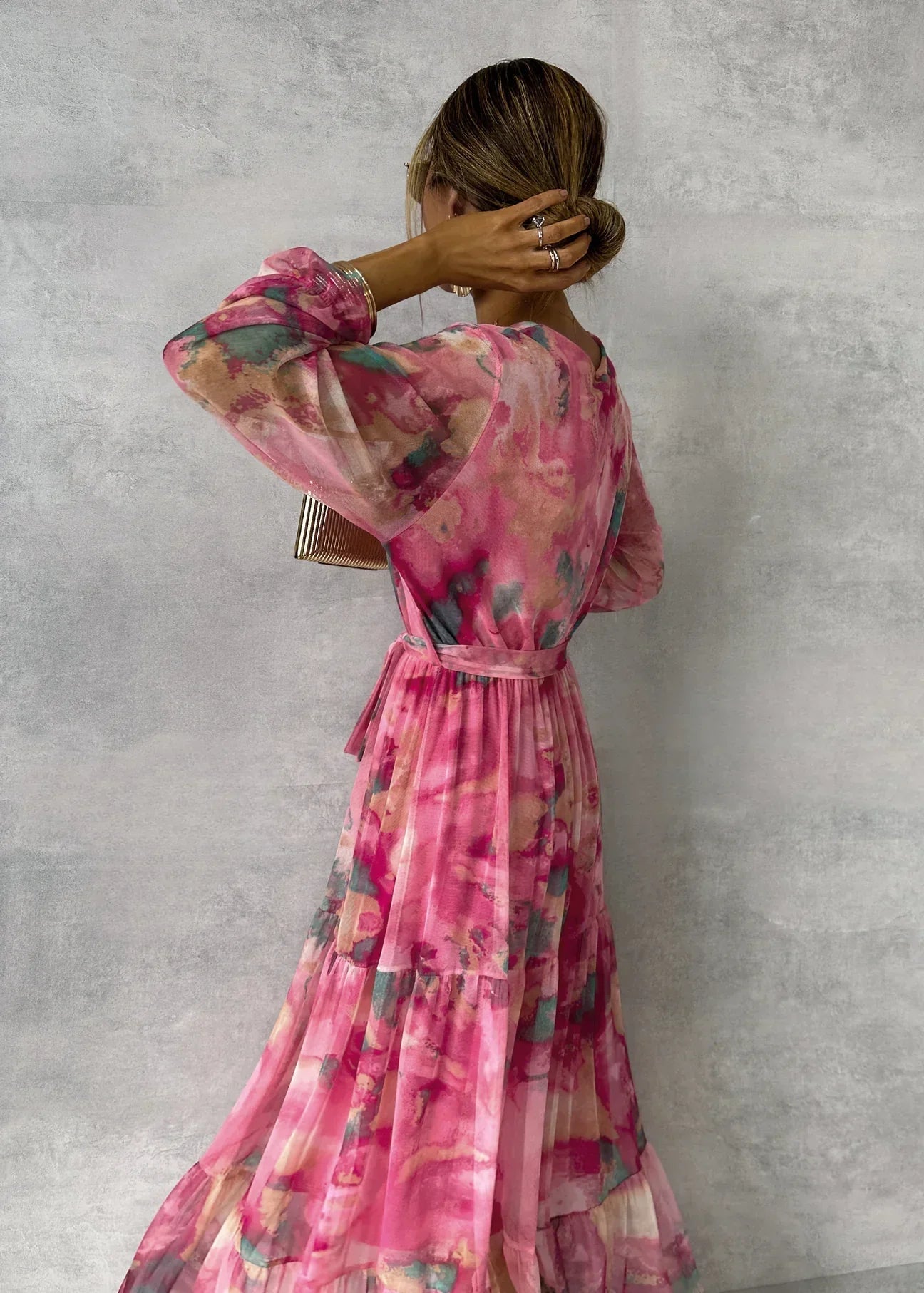 Roberta - Vestido Cruzado Con Motivo Floral
