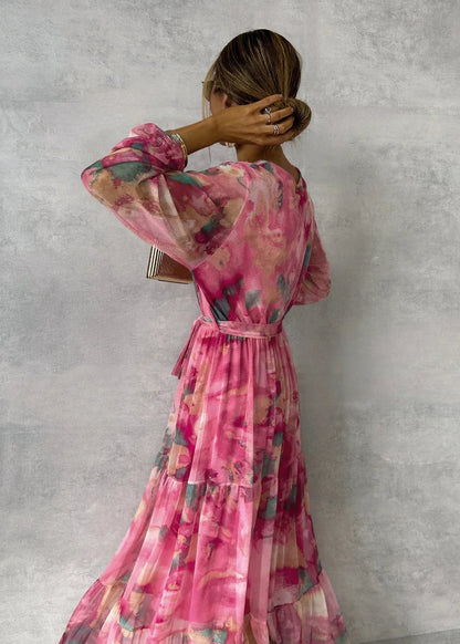 Roberta - Vestido Cruzado Con Motivo Floral