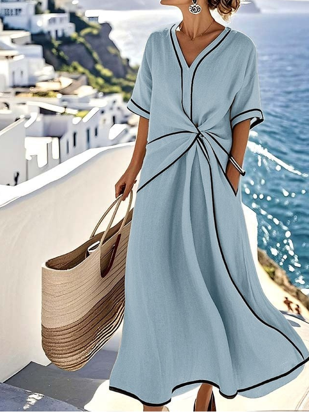 Lunaria™ - Vestido elegante que realza la cintura con un toque refinado