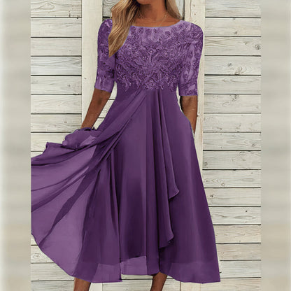 Imelda - Vestido Midi Elegante De Encaje