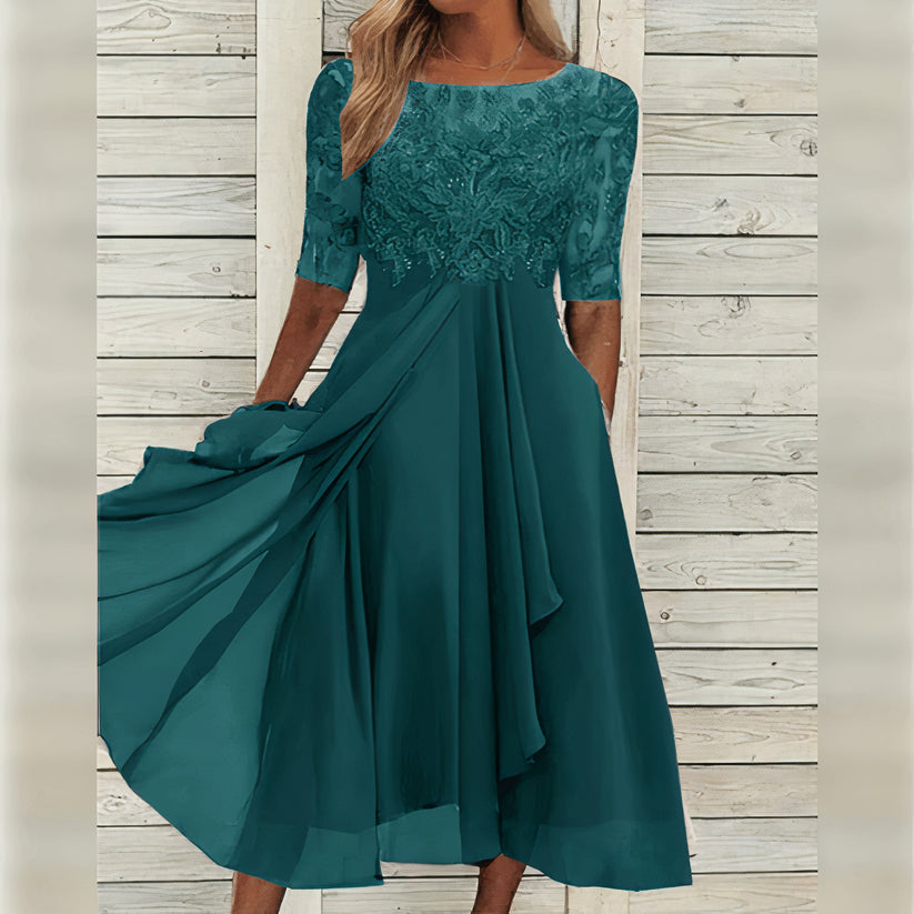 Imelda - Vestido Midi Elegante De Encaje