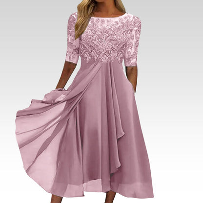 Imelda - Vestido Midi Elegante De Encaje