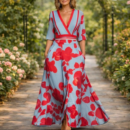 Eleonora - Vestido Largo Suave Con Escote En V