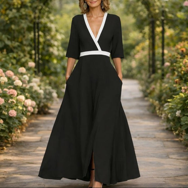 Eleonora - Vestido Largo Suave Con Escote En V