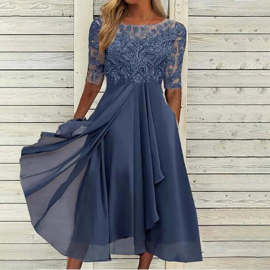 Imelda - Vestido Midi Elegante De Encaje