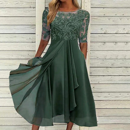 Imelda - Vestido Midi Elegante De Encaje