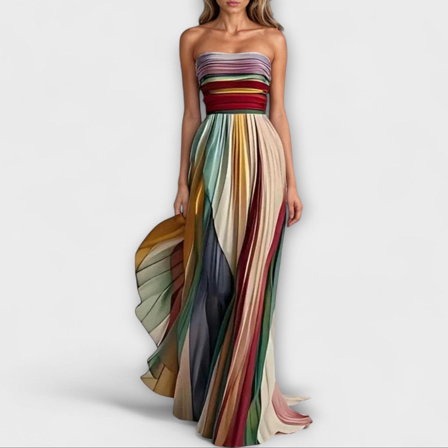 Lucía - Vestido Largo En Tejido De Alta Calidad